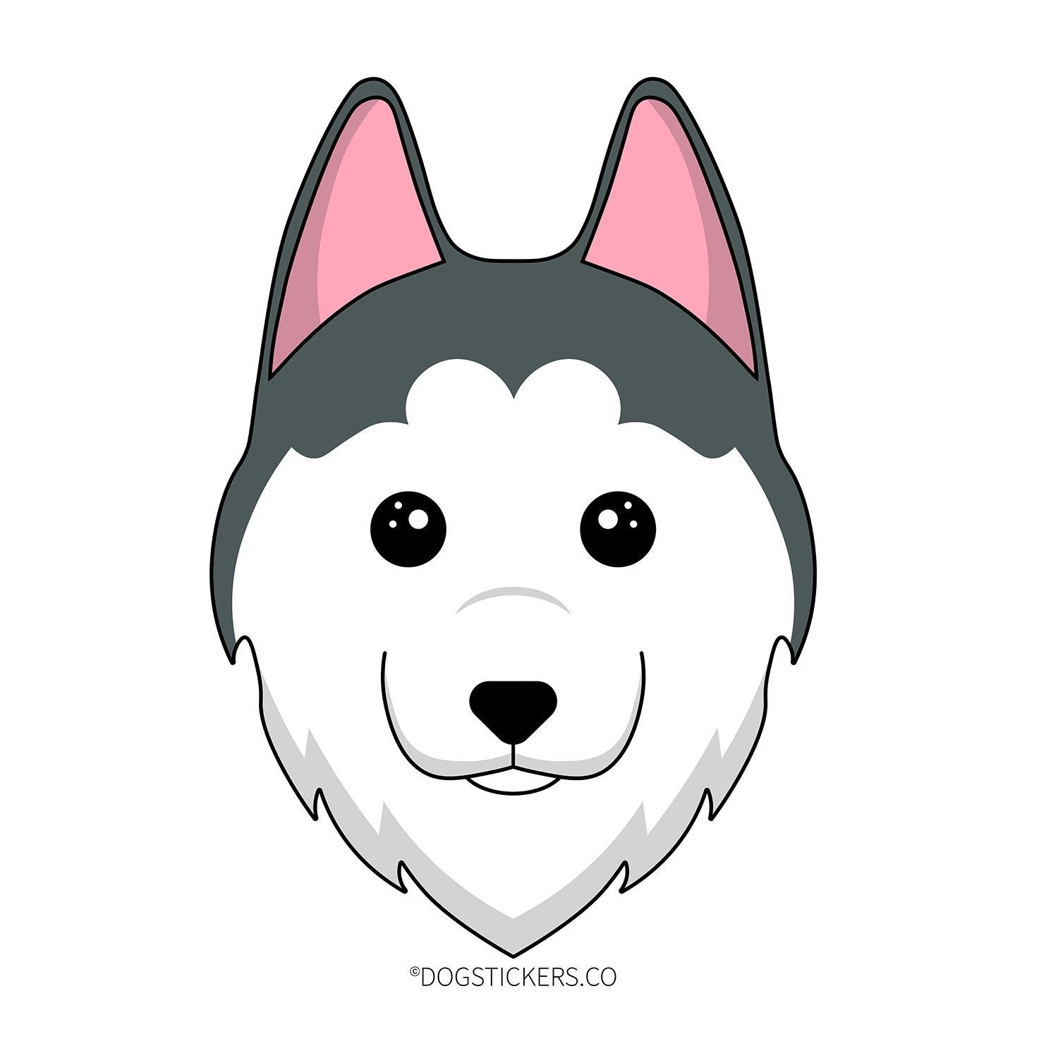 Tucker Dog cute siberian Husky Sticker for Sale by