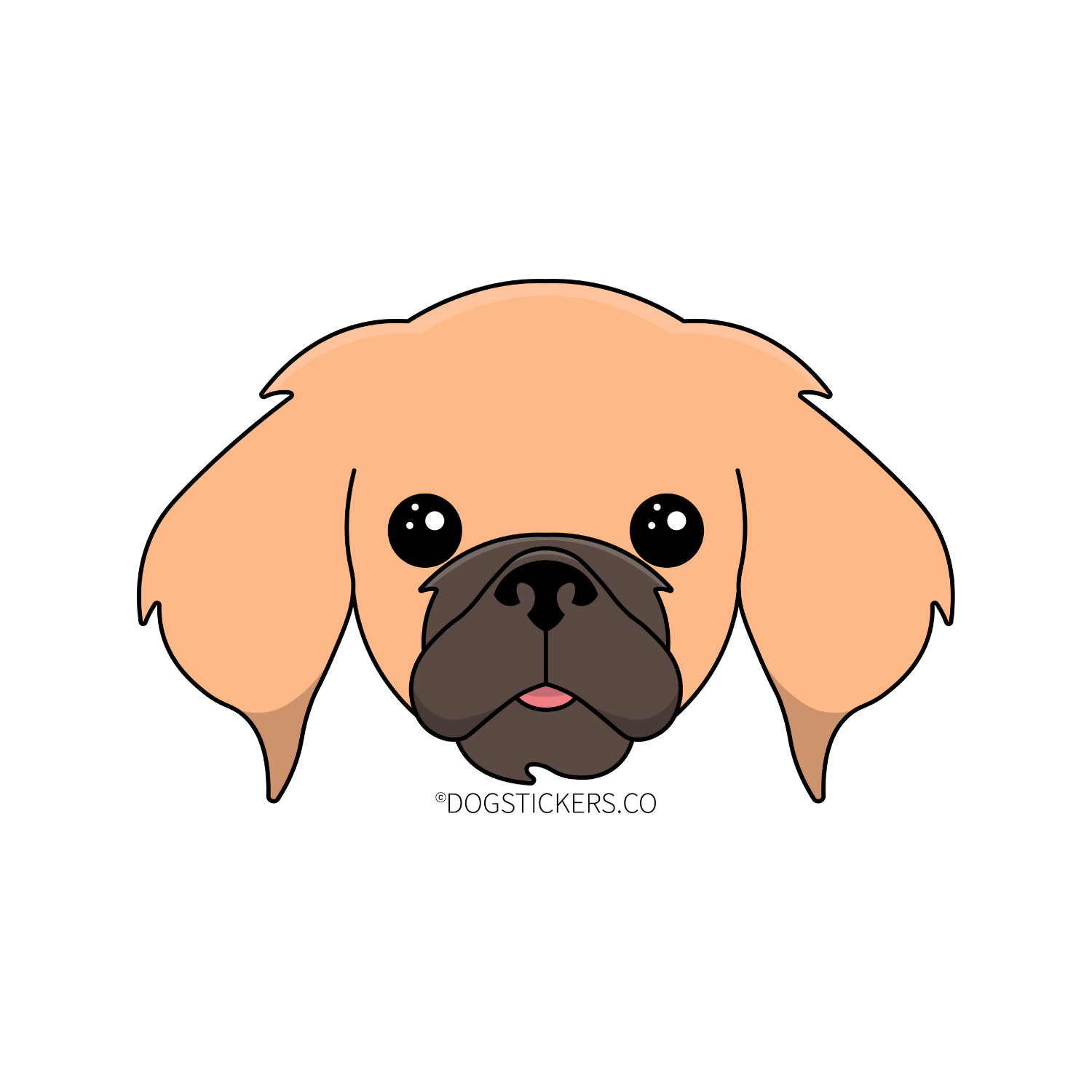 Pekingese Dog Sticker - Dogstickers.co